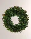 Winward Home Deluxe Magnolia Wreath In Green