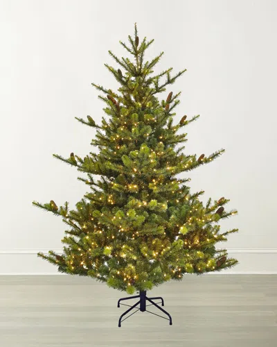 Winward Home Deluxe Village Mix Pine 7.5 & Apos; Pre-lit Christmas Tree In Green