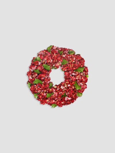Winward Home Everyday Imitation Red Hydrangea Wreath