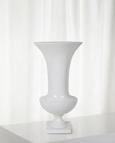 Winward Home Flared Resin Vase In White