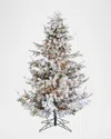 Winward Home Flocked Asheville Pine 9.5' Pre-lit Christmas Tree In Multi