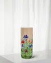 Winward Home Floral Cylinder Vase In Multicolor