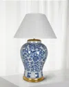 WINWARD HOME FLORAL VASE LAMP WITH GOLDEN ACCENTS