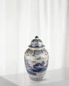 Winward Home Ginger Jar - 28" In Blue/white