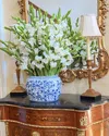 Winward Home Gladiolus Arrangement In Oval Planter In Green