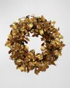 Winward Home Golden Holly Wreath In Gold