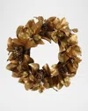 Winward Home Golden Magnolia Leaf 24" Wreath In Gold