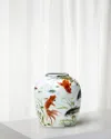Winward Home Handpainted Fish Pot In Multicolor