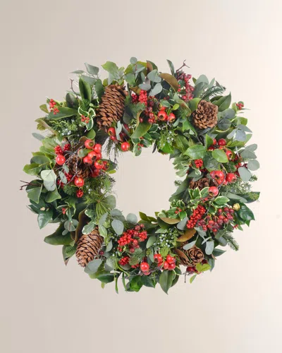 Winward Home Holiday Deluxe Wreath 32" In Red/green
