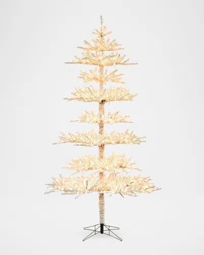 Winward Home Holiday Newness 9 & Apos; Flocked Twig Faux-pine Tree In Multi