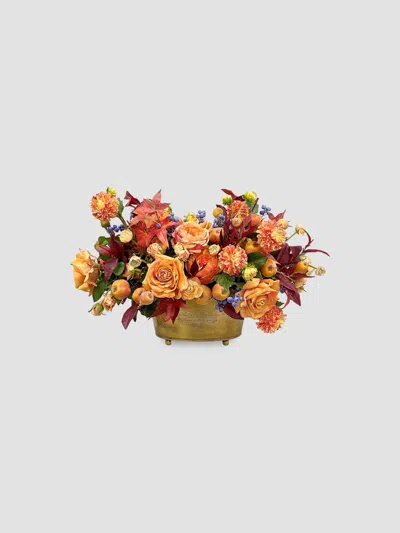 Winward Home Holiday Newness Faux-mix Floral Arrangement In Multi