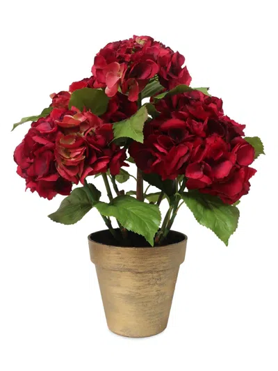Winward Home Holiday Newness Potted Faux-hydrangea Arrangement In Multi