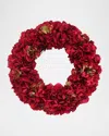 Winward Home Hydrangea 24" Wreath In Red