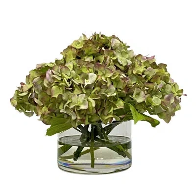 Winward Home Hydrangea In Cylinder In Green