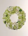 Winward Home Hydrangea Wreath In Pink/green