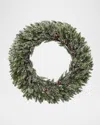 Winward Home Iced Angel Pine 30" Wreath In Green