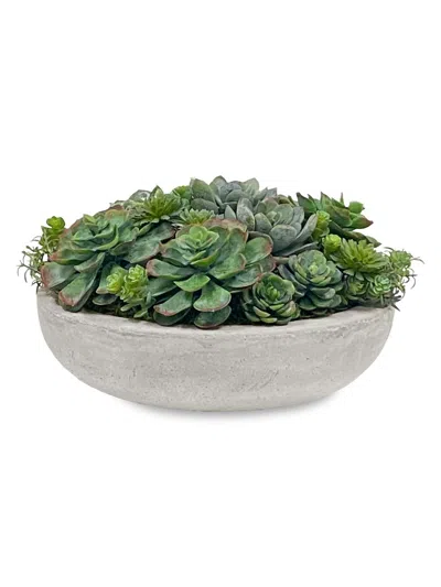 Winward Home Imitation Succulent Mix In Round Bowl