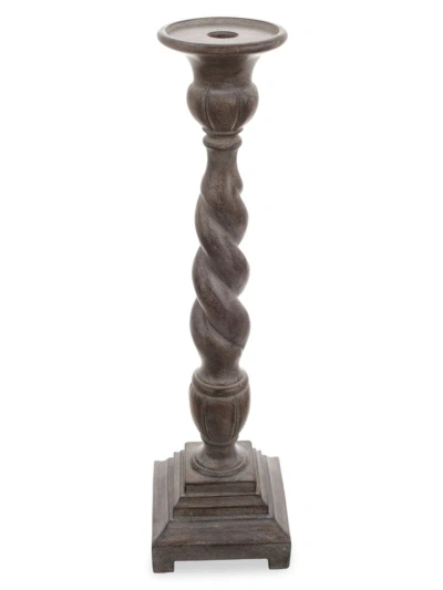 Winward Home Jacobean Twisted Candlestick In Brown