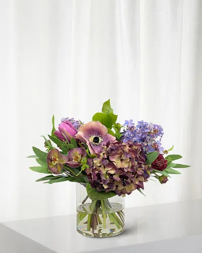 Winward Home Lilac Poppy Arrangement In A Vase In Multi