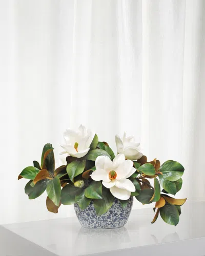 Winward Home Magnolia Centerpiece In Planter In White