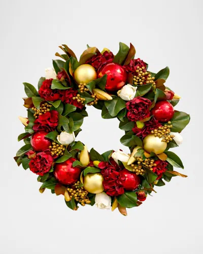 Winward Home Magnolia Deluxe Display 30" Christmas Wreath