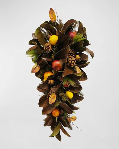 Winward Home Magnolia Leaf And Fruit Cone Door Spray In Multi