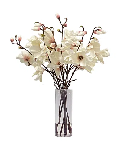 Winward Home Magnolia Tree Faux Floral Arrangement In Vase In Brown