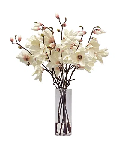 Winward Home Magnolia Tree Faux Floral Arrangement In Vase In Light Brown