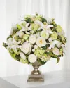 Winward Home Mini Icon Rose, Peony, And Hydrangea In White