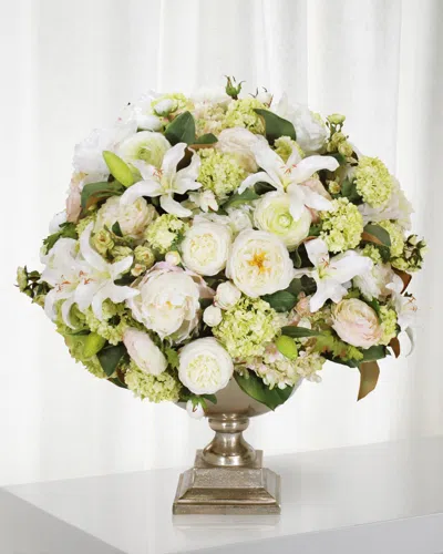 Winward Home Mini Icon Rose, Peony, And Hydrangea In White