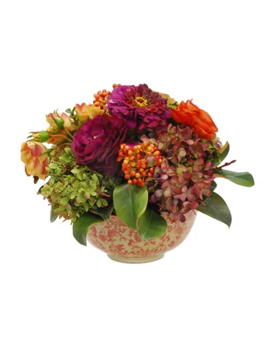 Winward Home Mix Floral In Long Life Bowl In Multi