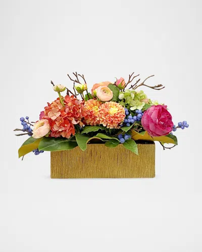 Winward Home Mixed Artificial Floral Arrangement In Ceramic Vessel In Multi