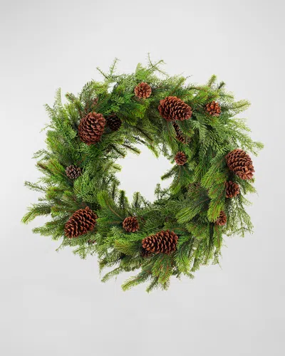 Winward Home Mixed Pine Wreath In Green