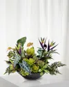 Winward Home Mixed Tropical 32" Faux Floral Arrangement In Terracotta Bowl In Multicolor