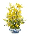 Winward Home Oncidium Faux Floral Arrangement In Pot In Yellow