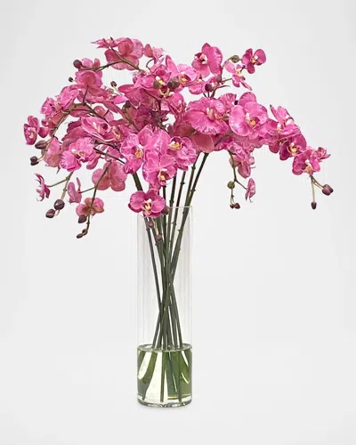 Winward Home Orchid In Vase In Pink