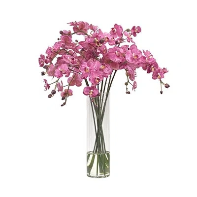 Winward Home Orchid In Vase In Pink