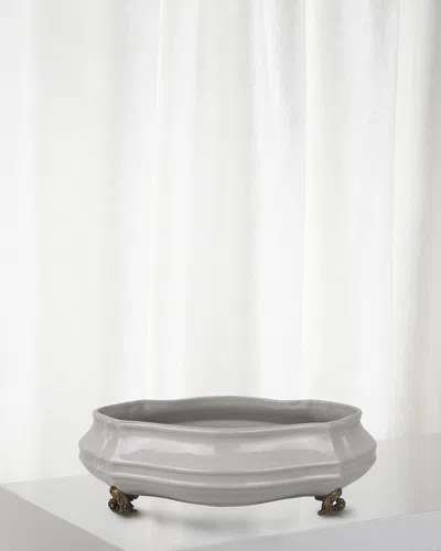 Winward Home Porcelain Planter In Gray