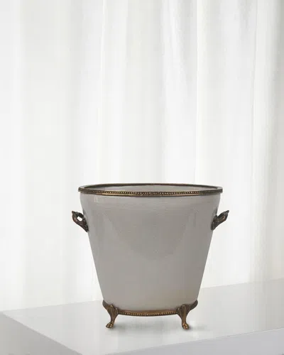 Winward Home Porcelain Planter In Brown