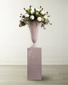 Winward Home Protea Fern 93" Faux Floral Arrangement In Vase With Stand In White/green