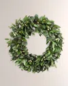 Winward Home Seeded Round Eucalyptus Wreath In Green