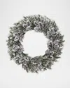 Winward Home Snow Pine & Pinecone 30" Wreath In Green