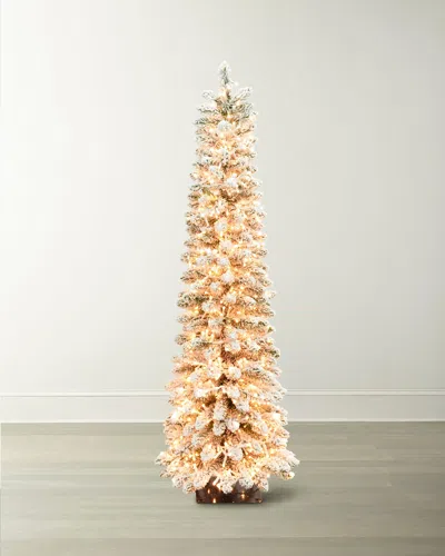 Winward Home Snowy Aspen Pine Pre-lit Christmas Tree, 4.5' In White