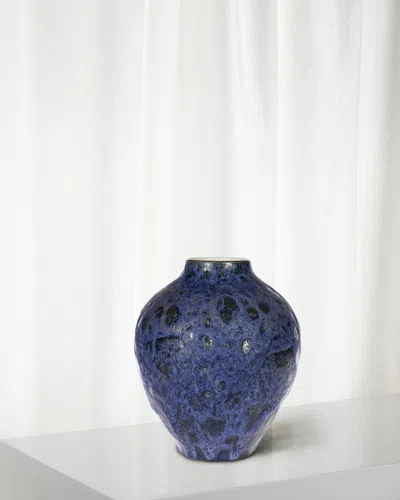 Winward Home Speckled Vase In Blue