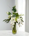 Winward Home Split Philo Orchid In Vase In Green