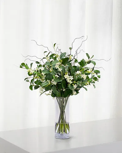 Winward Home Stephanotis Twig In Vase In Green