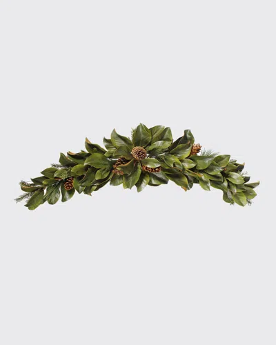 Winward Home Swag Magnolia Leaf In Green