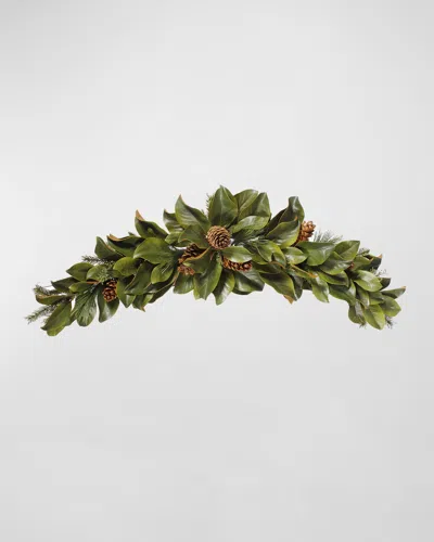 Winward Home Swag Magnolia Leaf In Green