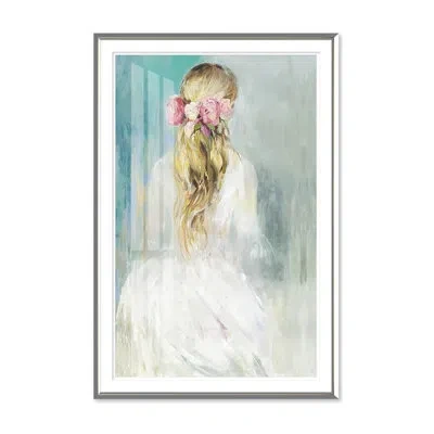 Winward Home The Beautiful Bride - Picture Frame Painting Print On Paper In Blue;white;gray