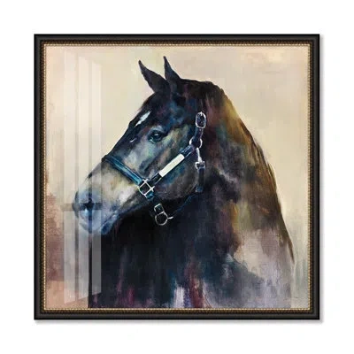 Winward Home The Tale Of Stallion - Picture Frame Painting Print On Paper In Black;brown